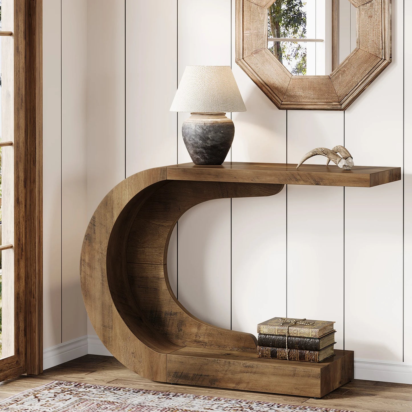 Tribesigns Mid Century Modern Console Table for Entryway and Living Room