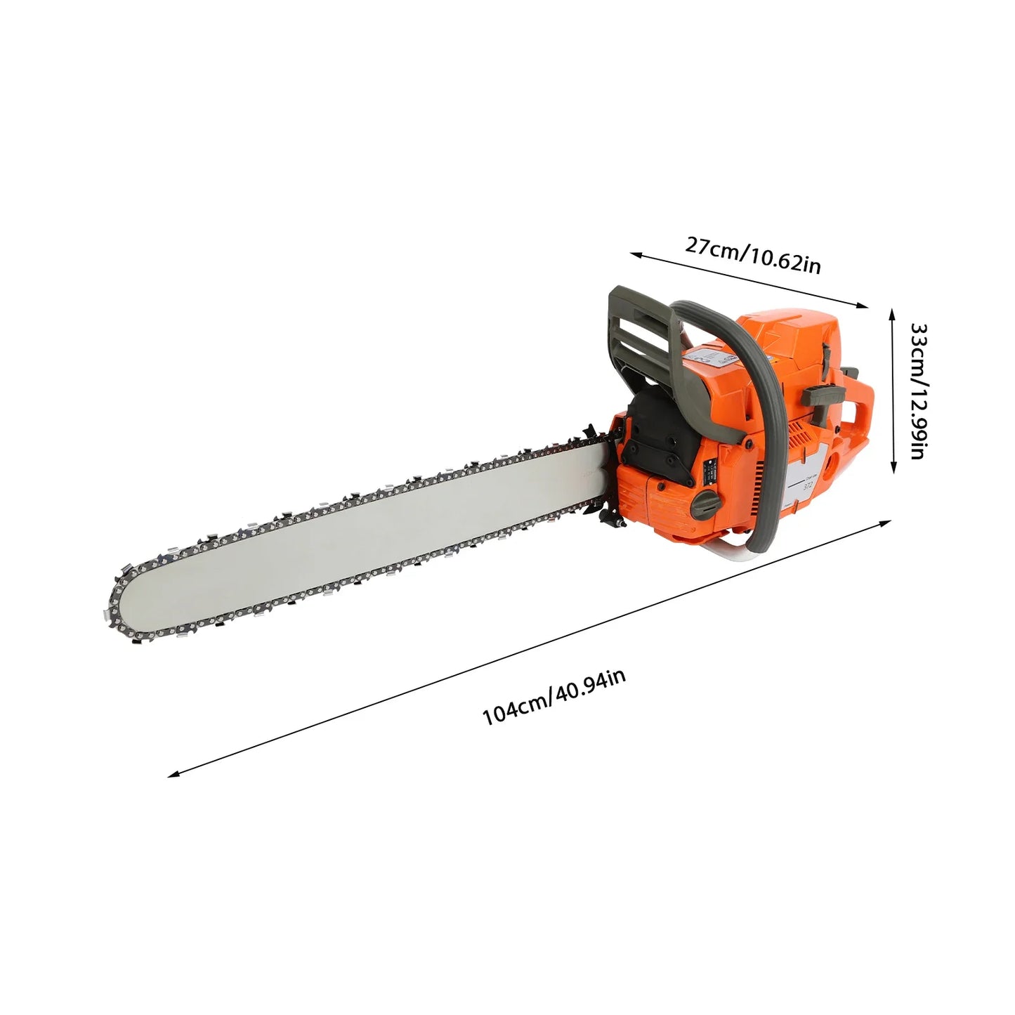 Gas Chainsaw With Hand Pull Start For Farm And Woodcutting
