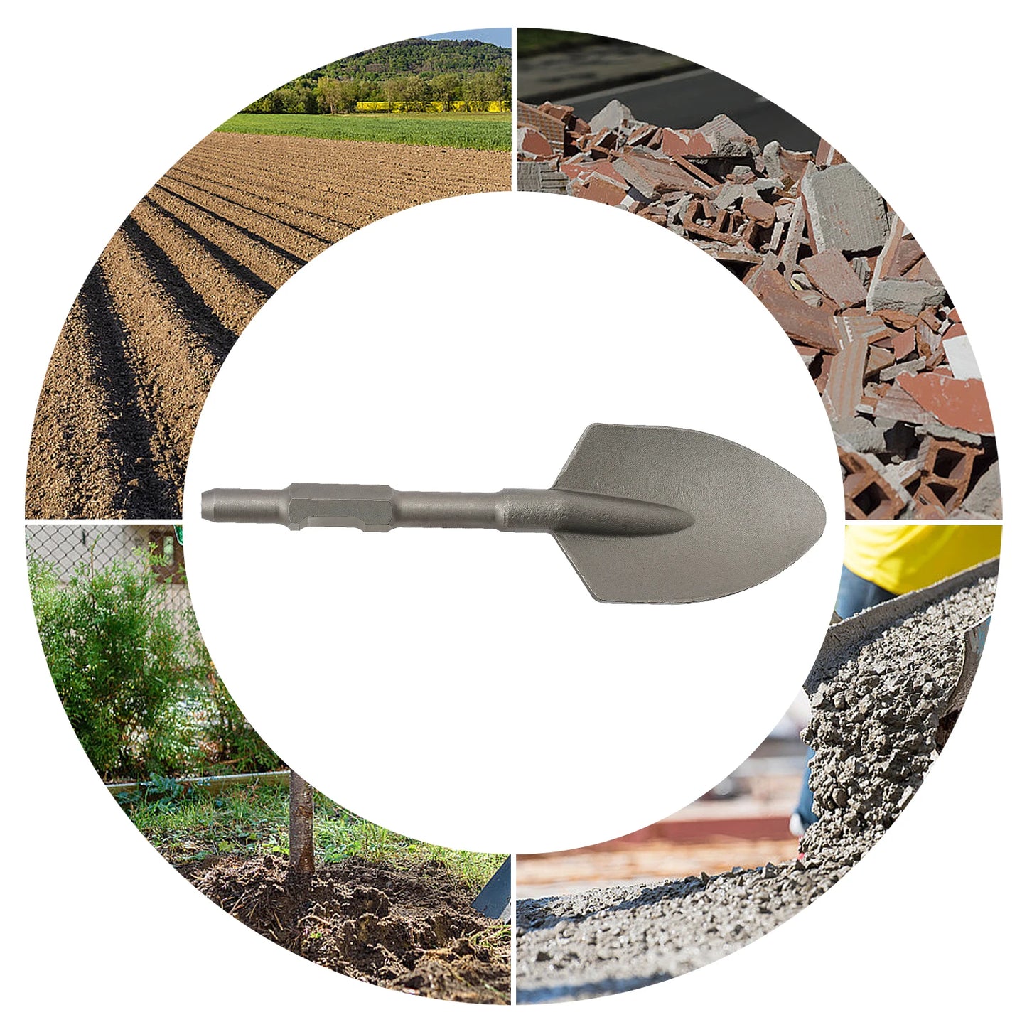 Bymaocar Demolition Hammer Shank Shovel Bit For Electric Jack Hammer