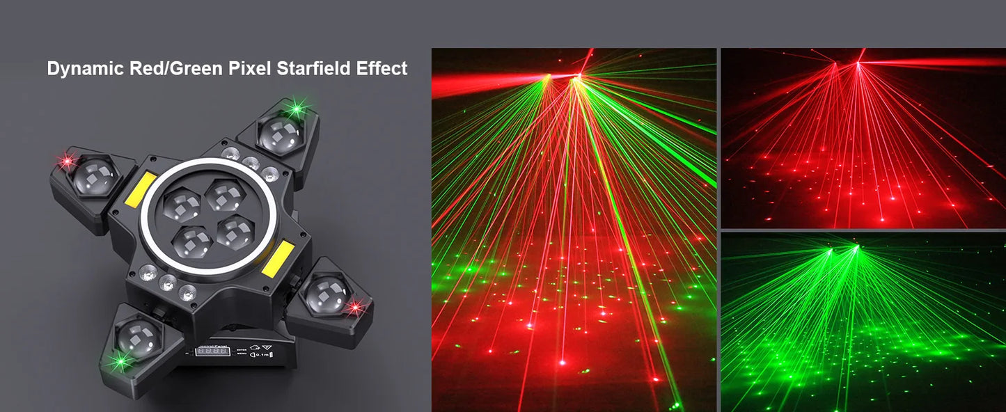 Rudderstar 120W RGBW Moving Head Light With Beam Effects