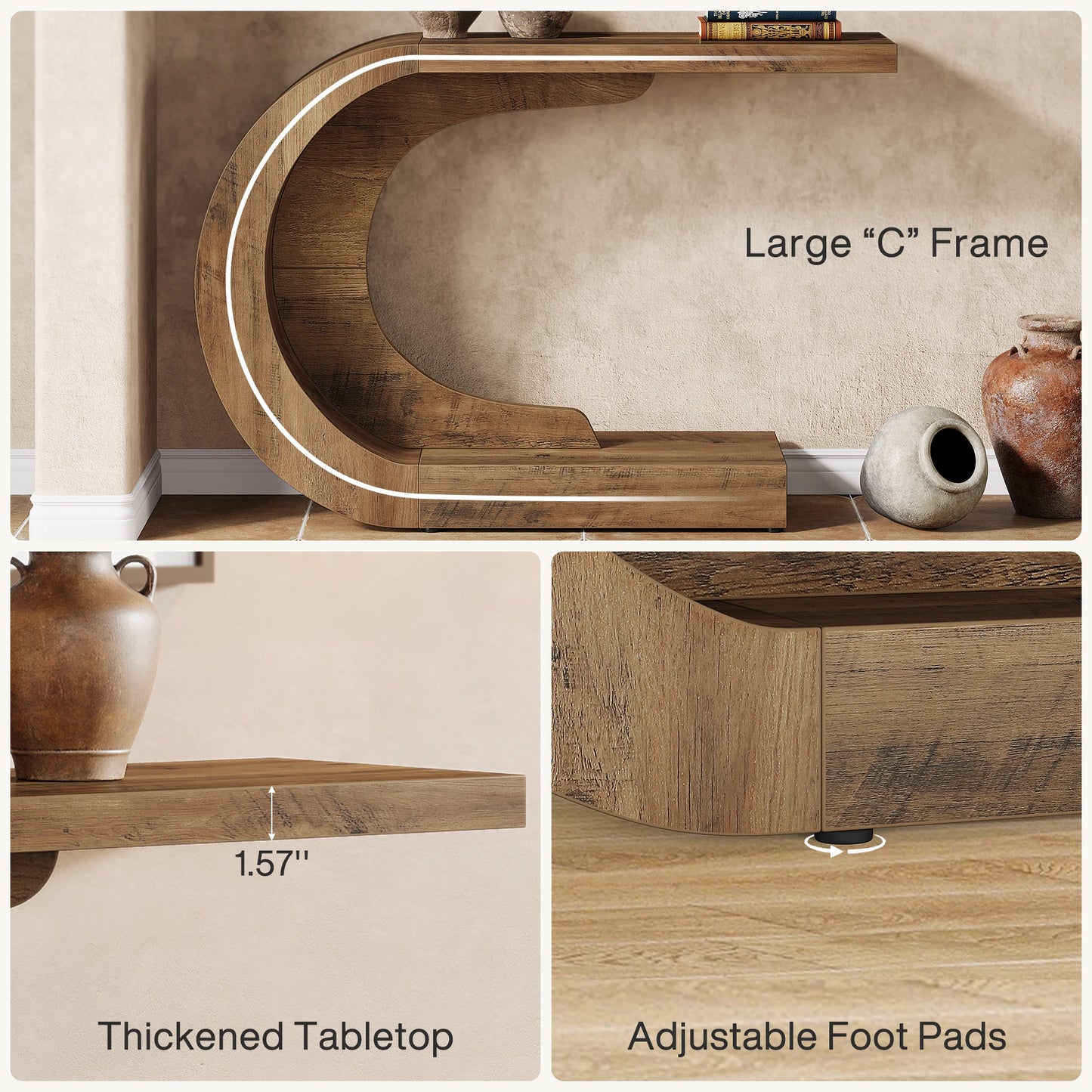 Tribesigns Mid Century Modern Console Table for Entryway and Living Room