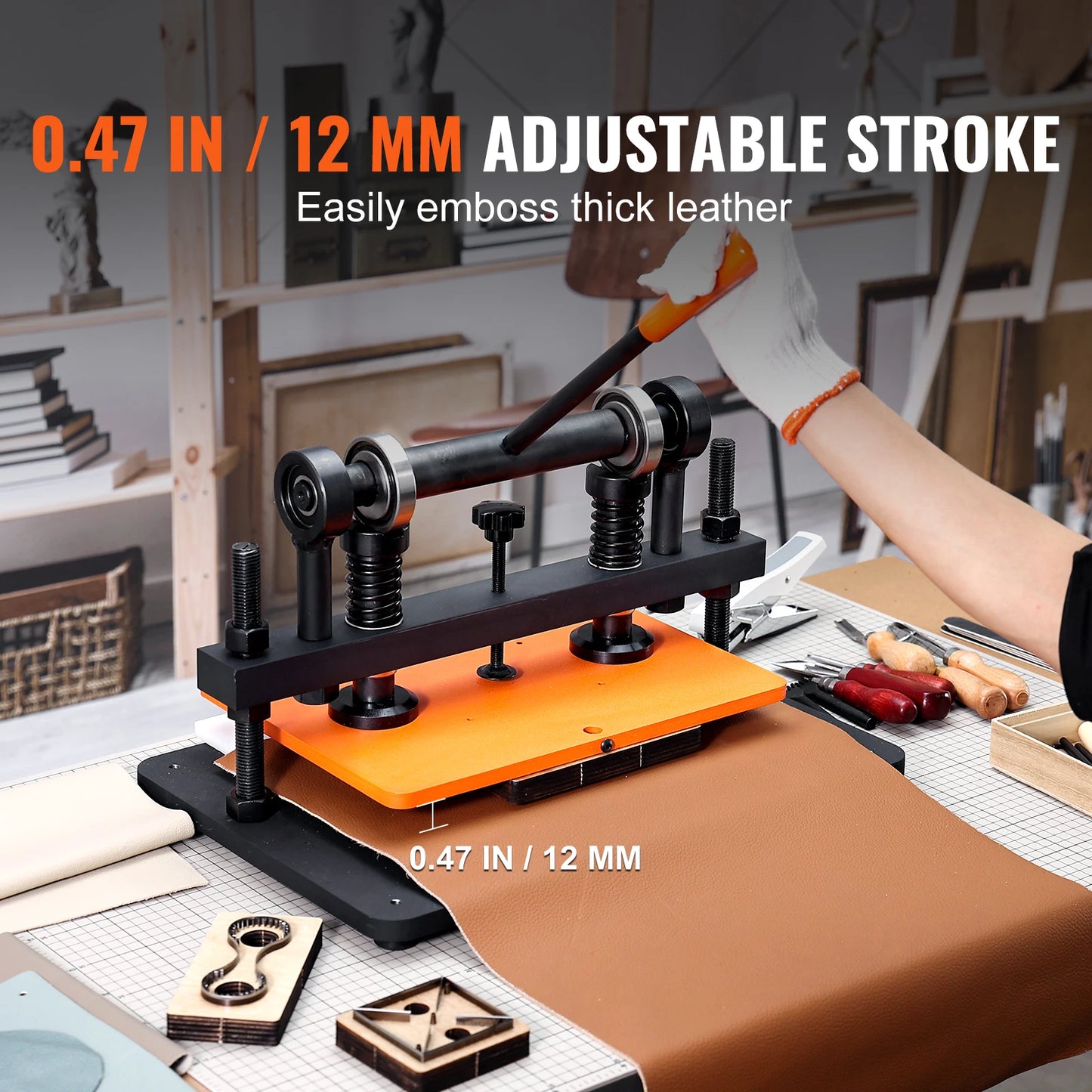 SucceBuy Leather Embossing Plate Die Cutter Manual Cutting Machine