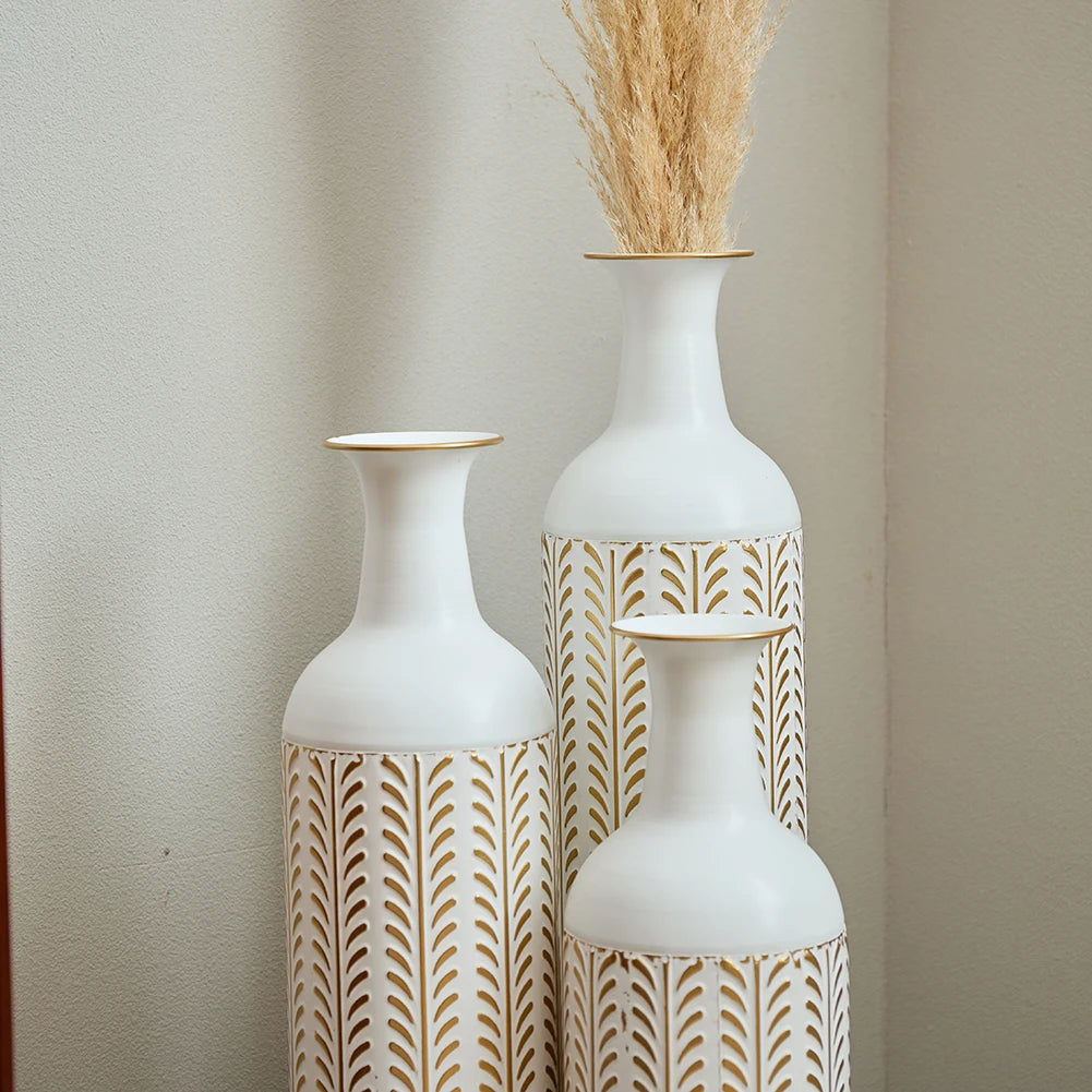 Twister.CK Floor Metal Vase Set Modern Home Decor Collection