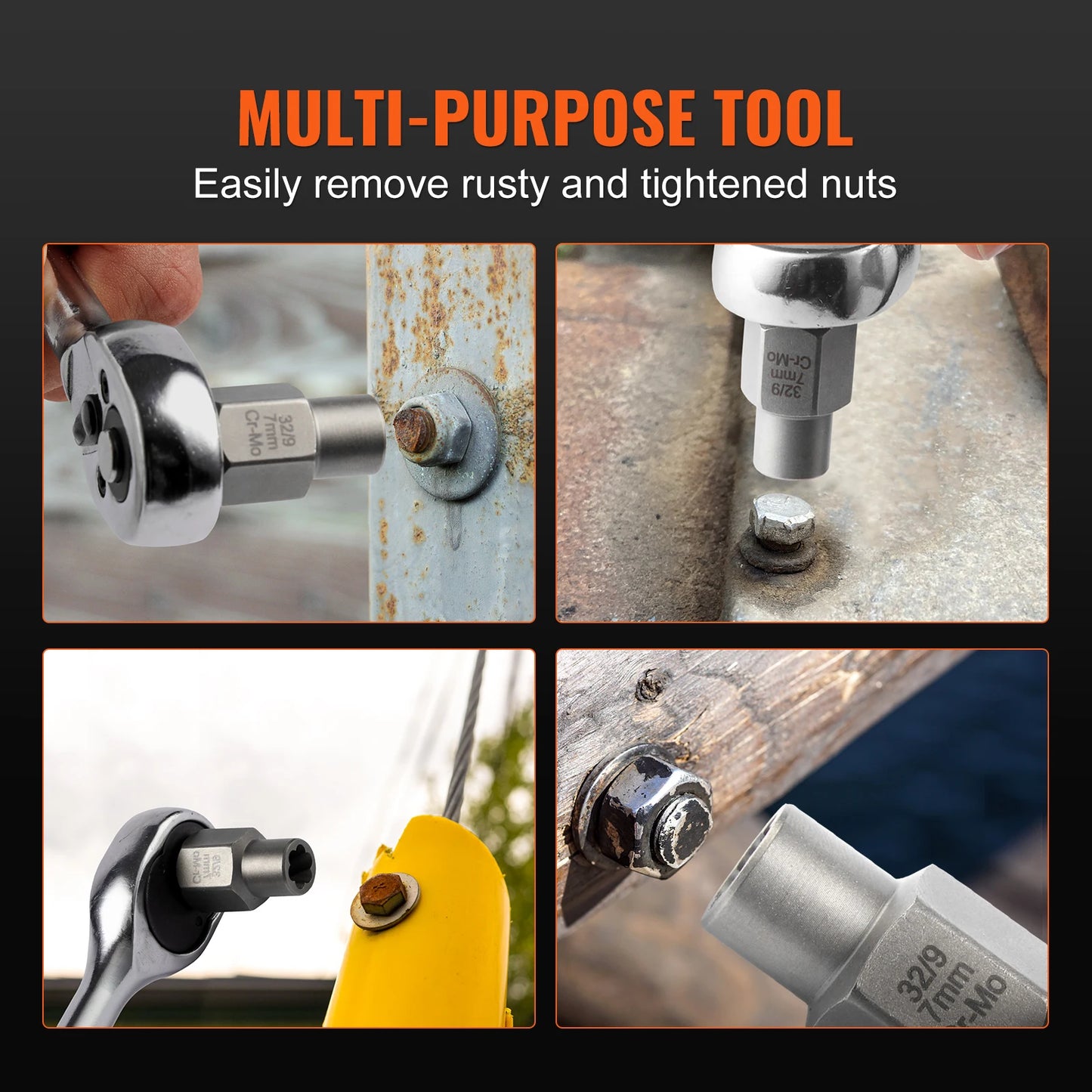 SucceBuy 29-Piece Bolt Extractor Set CR-MO Steel Nut Remover