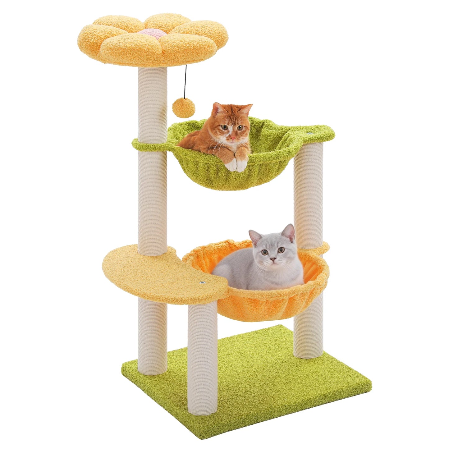 PAWZ Road Flower Cat Tree With Hammocks And Scratching Posts