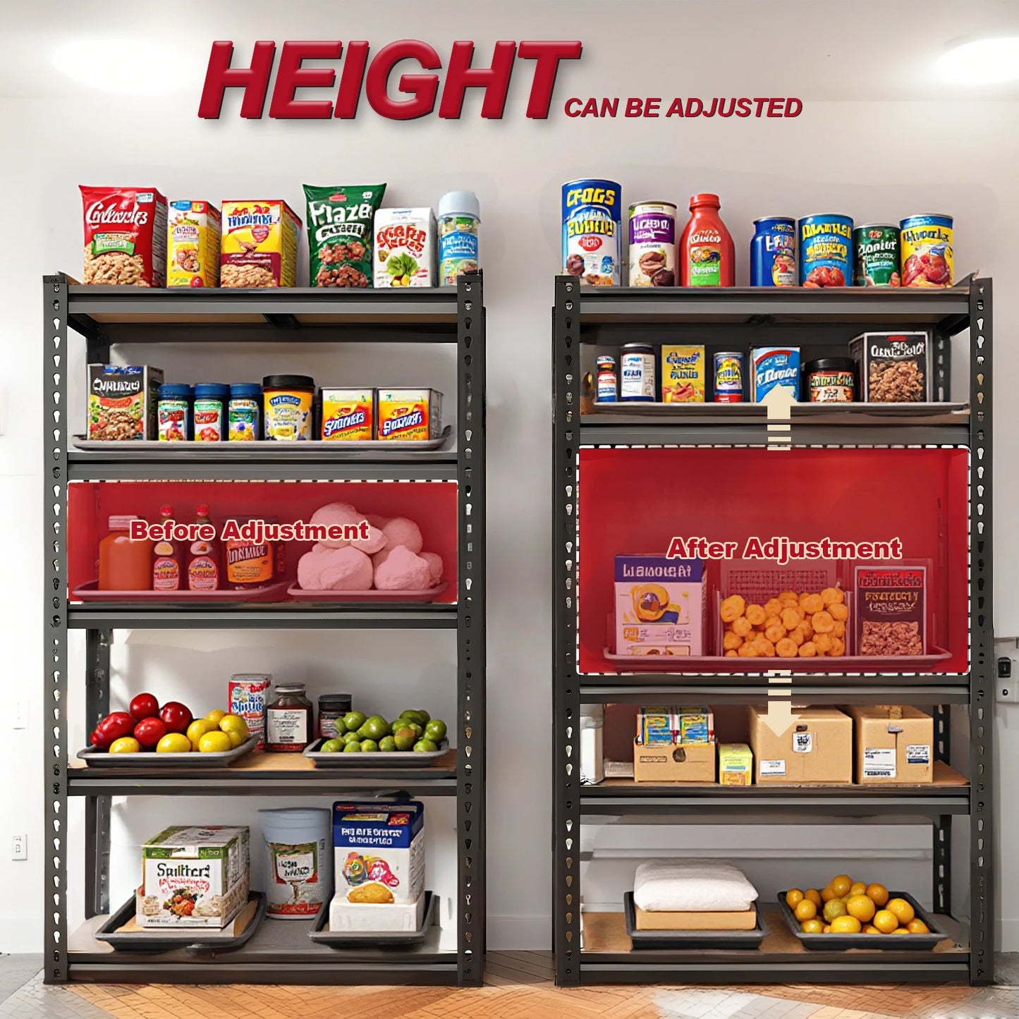 Heavy Duty Garage Shelving Unit Adjustable 2000Lbs Capacity