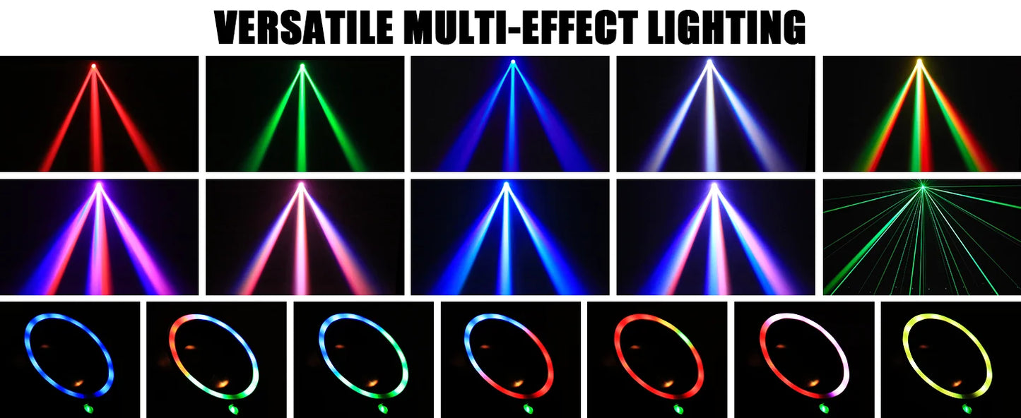 U'King Mini Moving Head Light 4in1 RGBW DMX Strobe Effect