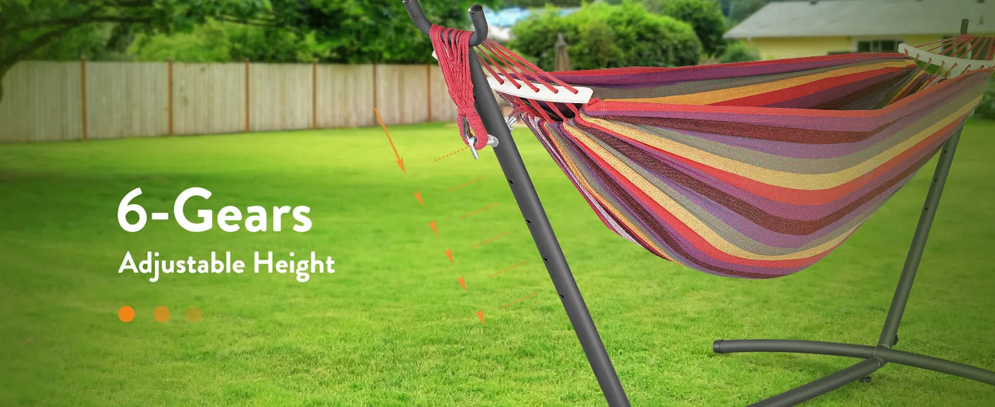 Gyroor Adjustable Stand Hammock With Storage Bag For Outdoor Relaxation