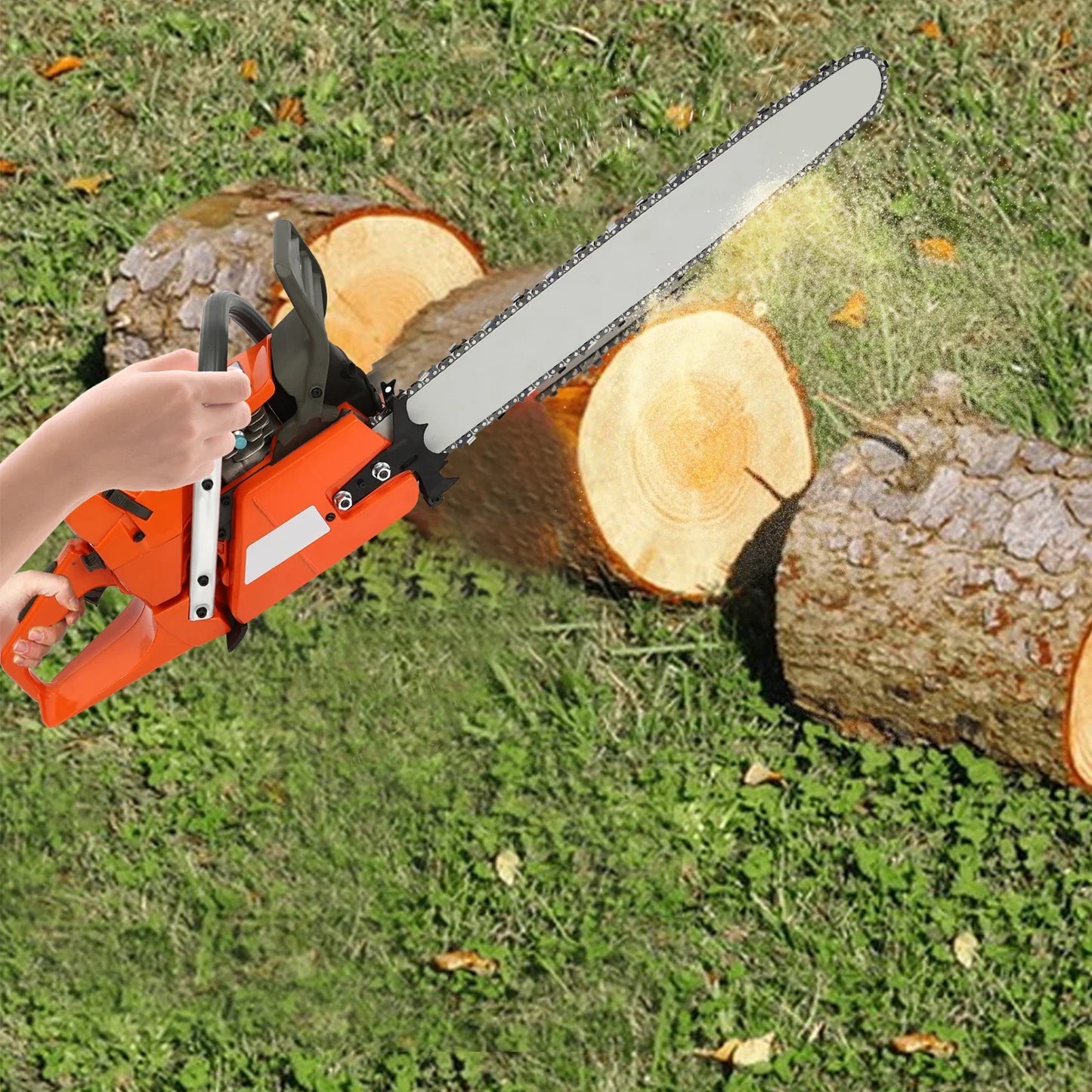 Gas Chainsaw With Hand Pull Start For Farm And Woodcutting
