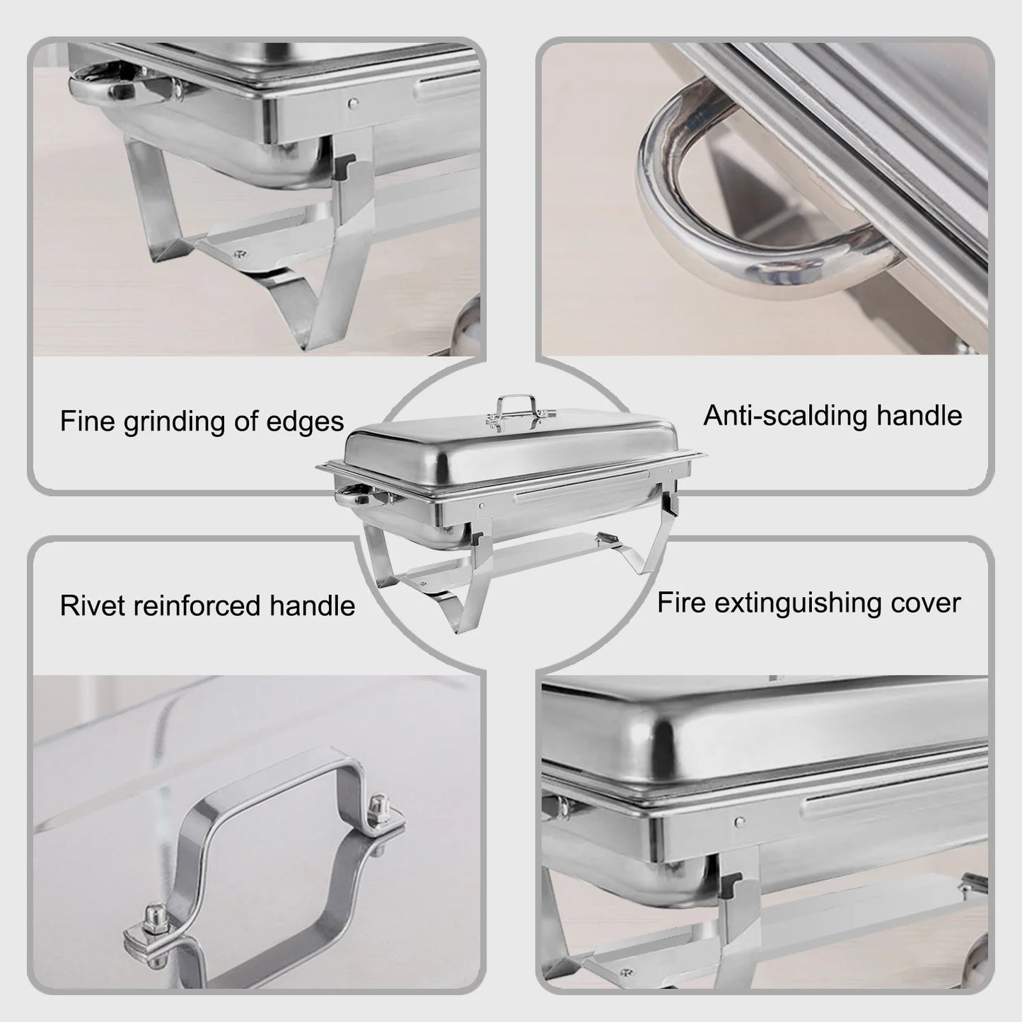 Chafing Dish Buffet Set Stainless Steel Food Warmers For Parties
