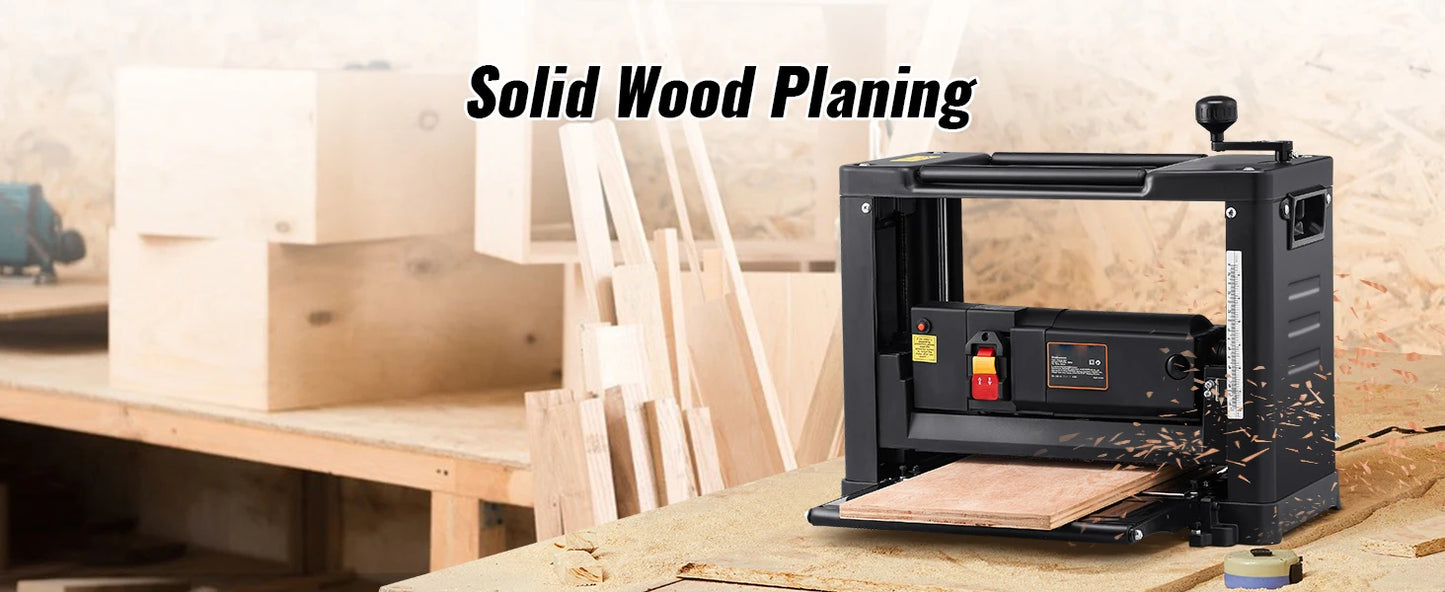 SucceBuy Thickness Planer 15-Amp 1800W Benchtop With Two-Blade