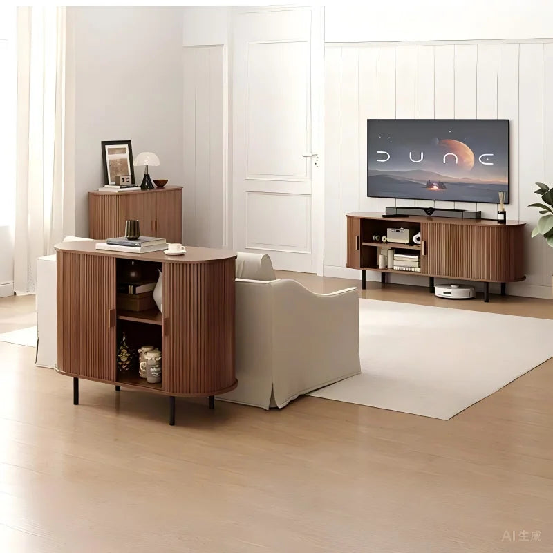 ONBRILL Modern Sideboard Buffet Cabinet With Sliding Doors And Shelves