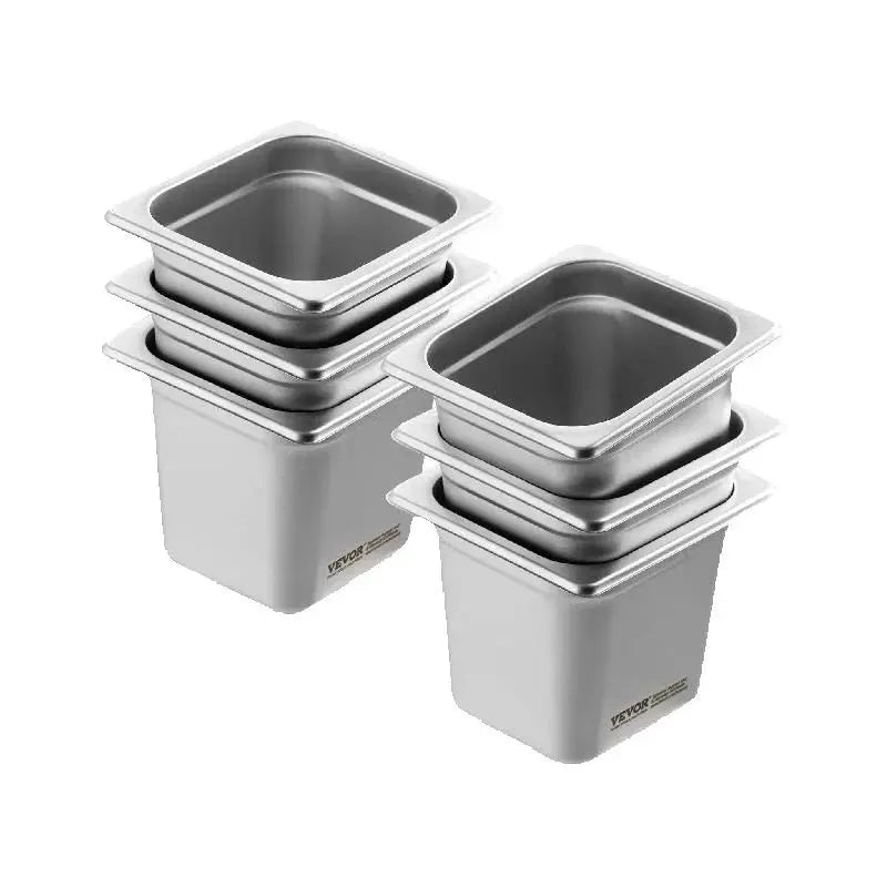 VEVOR Stainless Steel Steam Table Pan 2.6 Qt Catering Pan