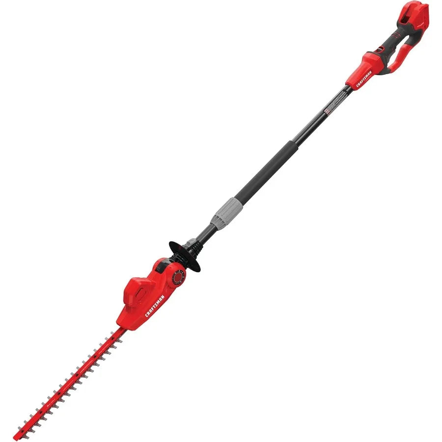 Cordless Pole Hedge Trimmer Lightweight With Extended Reach For Gardens