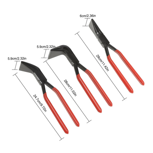 3 Piece Metal Bending Pliers Set Straight 45 90 Degrees For DIY