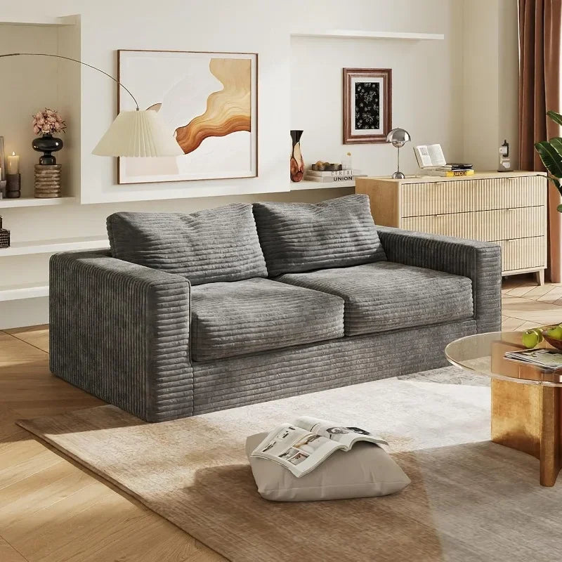 WLIVE U Shaped Sectional Sofa With Storage Chaise And Pillows