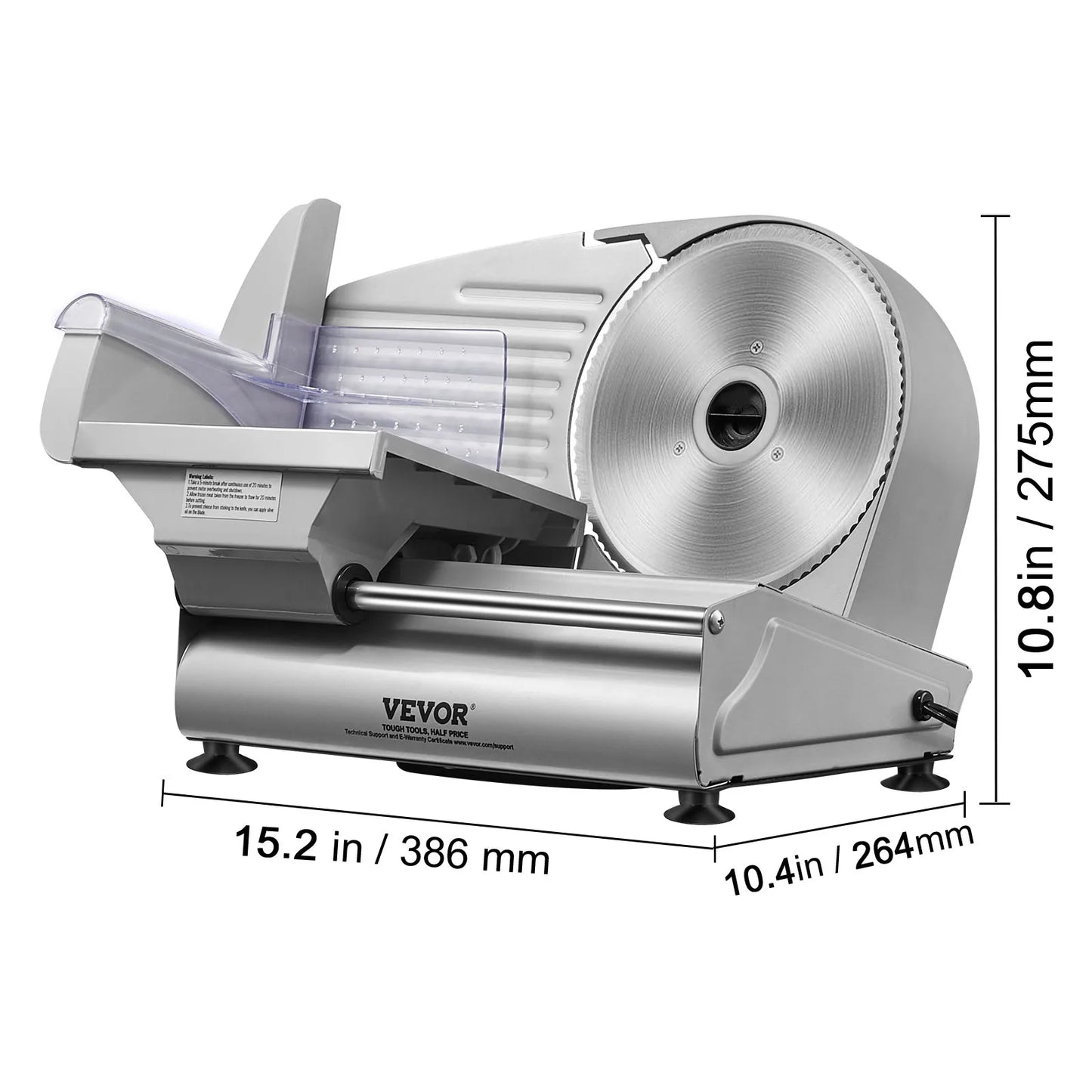 VEVOR Electric Meat Slicer Stainless Steel Blade Guard