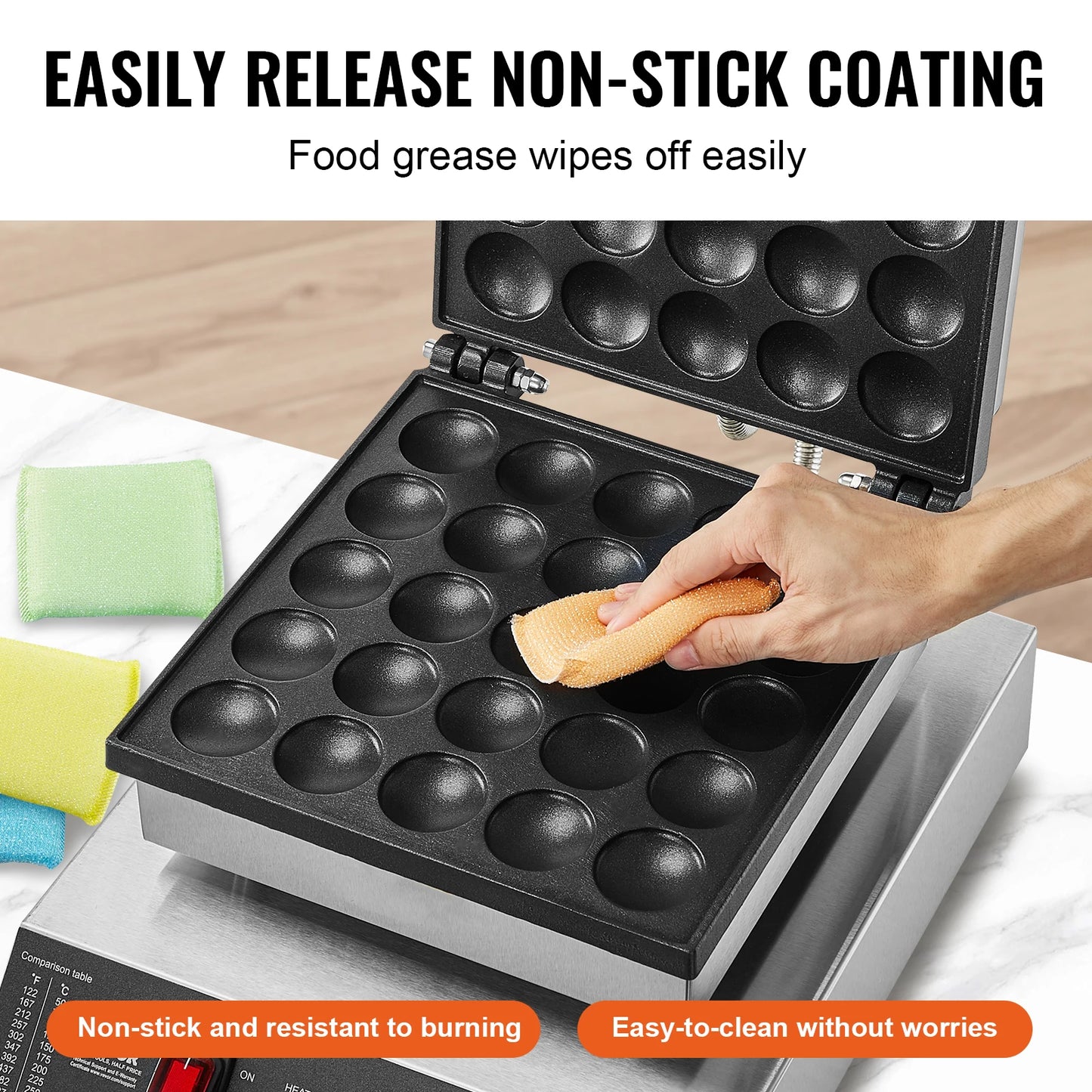 Succebuy Electric Waffle Maker 500W Nonstick Dorayaki Pancake Maker