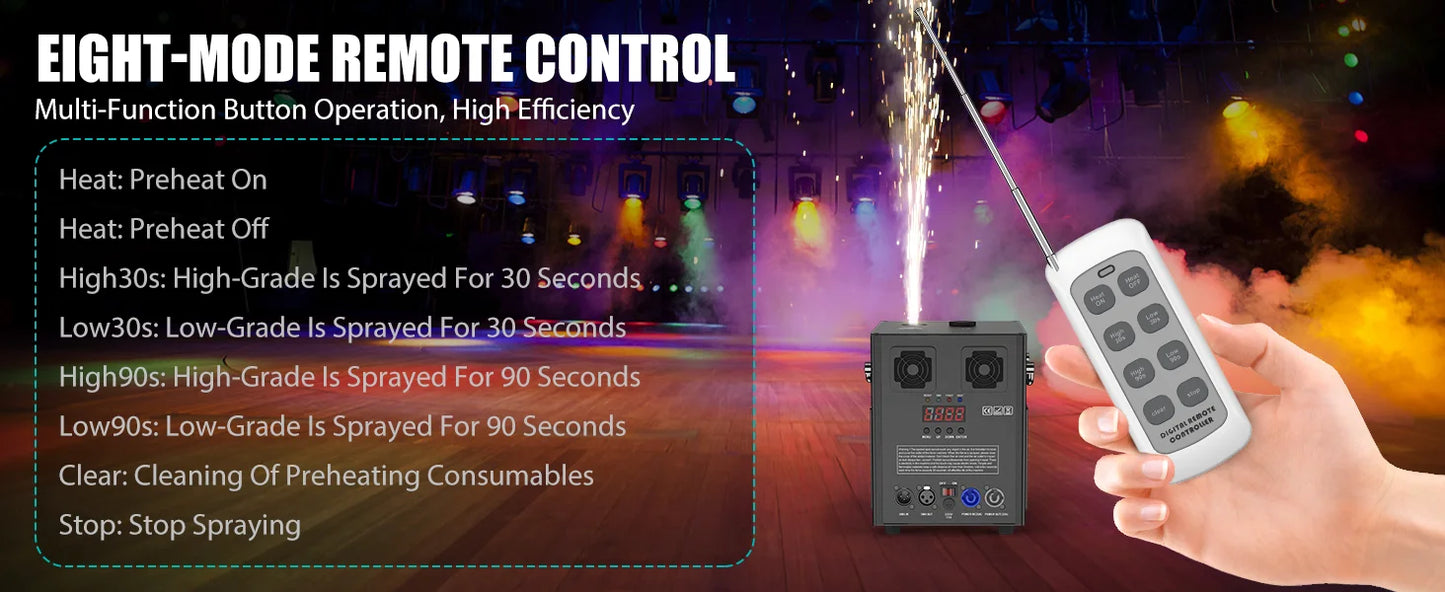 U'King 700W Cold Sparks Machine for Indoor Outdoor Shows