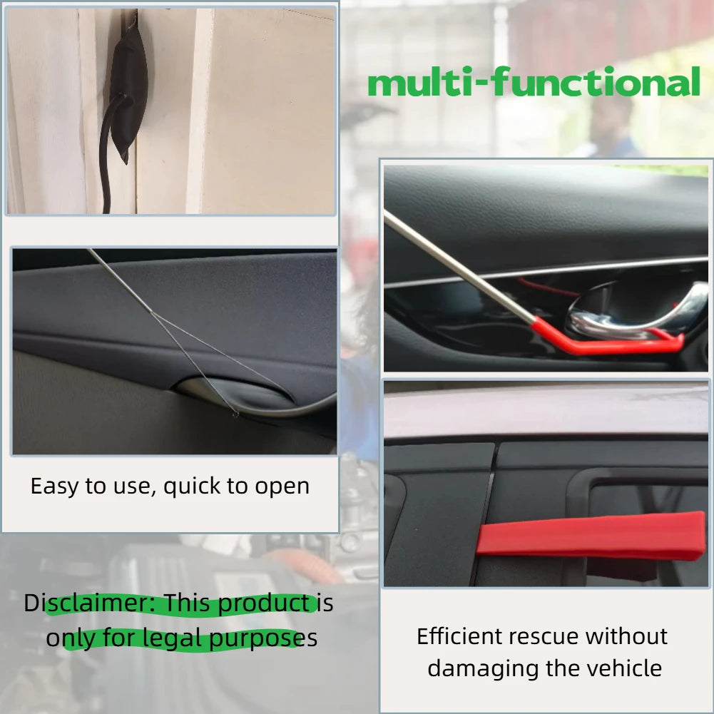 Emergency Car Door Repair Tool Kit With J Hook And Air Wedge
