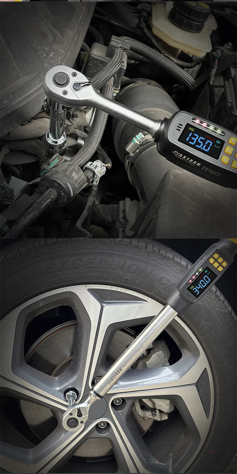 1/2'' Digital Torque Wrench 2% Accuracy Hand Tools 1/4'' 3/8'' Torque Wrench Digital For Auto Motorcycle Bike Waxtron Hot