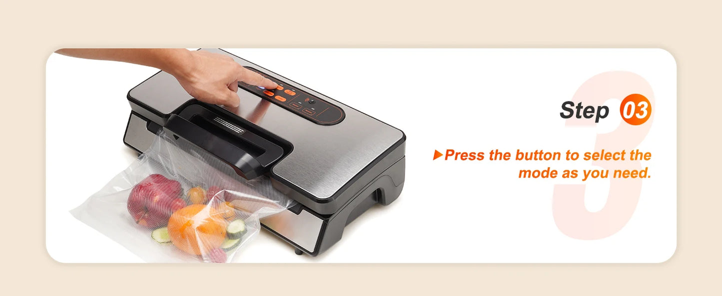 SucceBuy Vacuum Sealer Machine 130W 90KPa Food Preservation