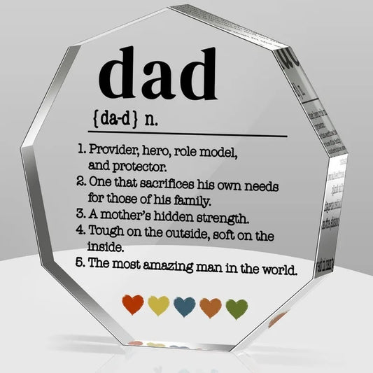 Dad Definition Acrylic Sign Gift From Kids And Wife