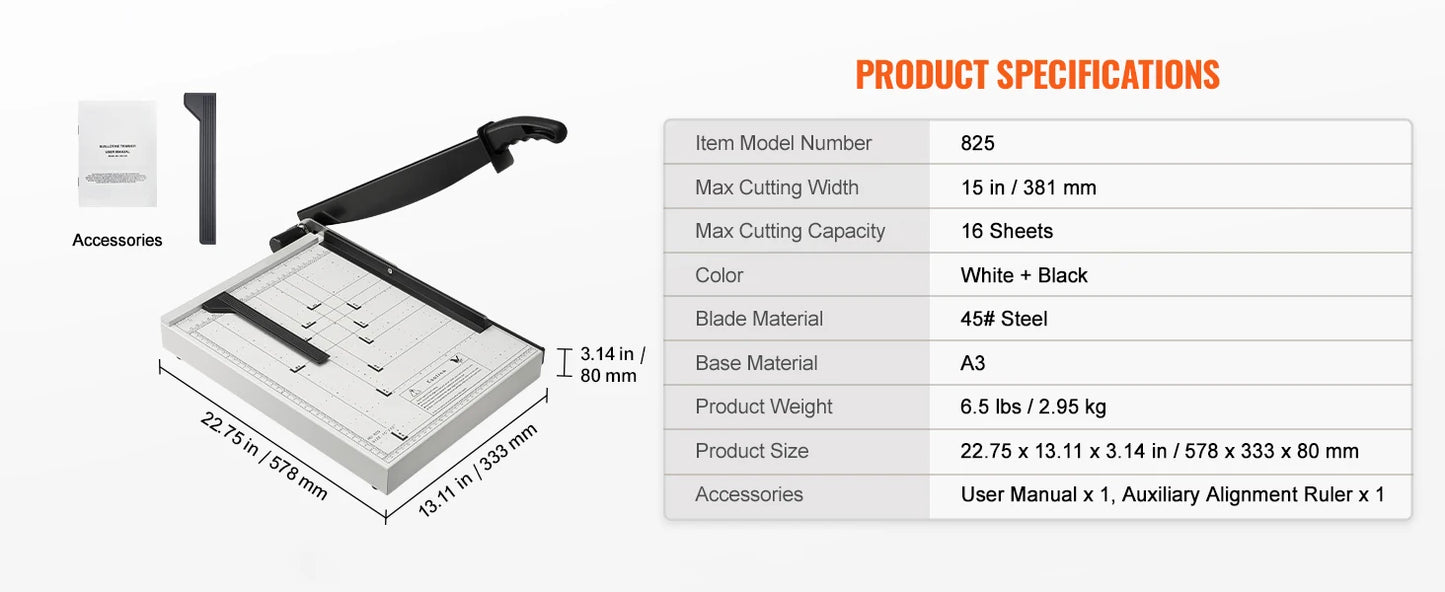 SucceBuy Paper Cutter Guillotine Trimmer 16 And 20 Sheets