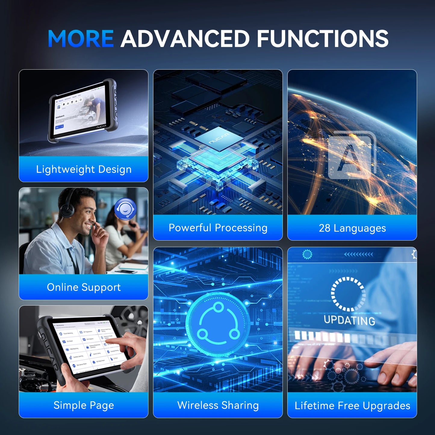 MUCAR 892BT AI Key Programming Diagnostic Tool OBD2 Scanner CAN FD DOIP