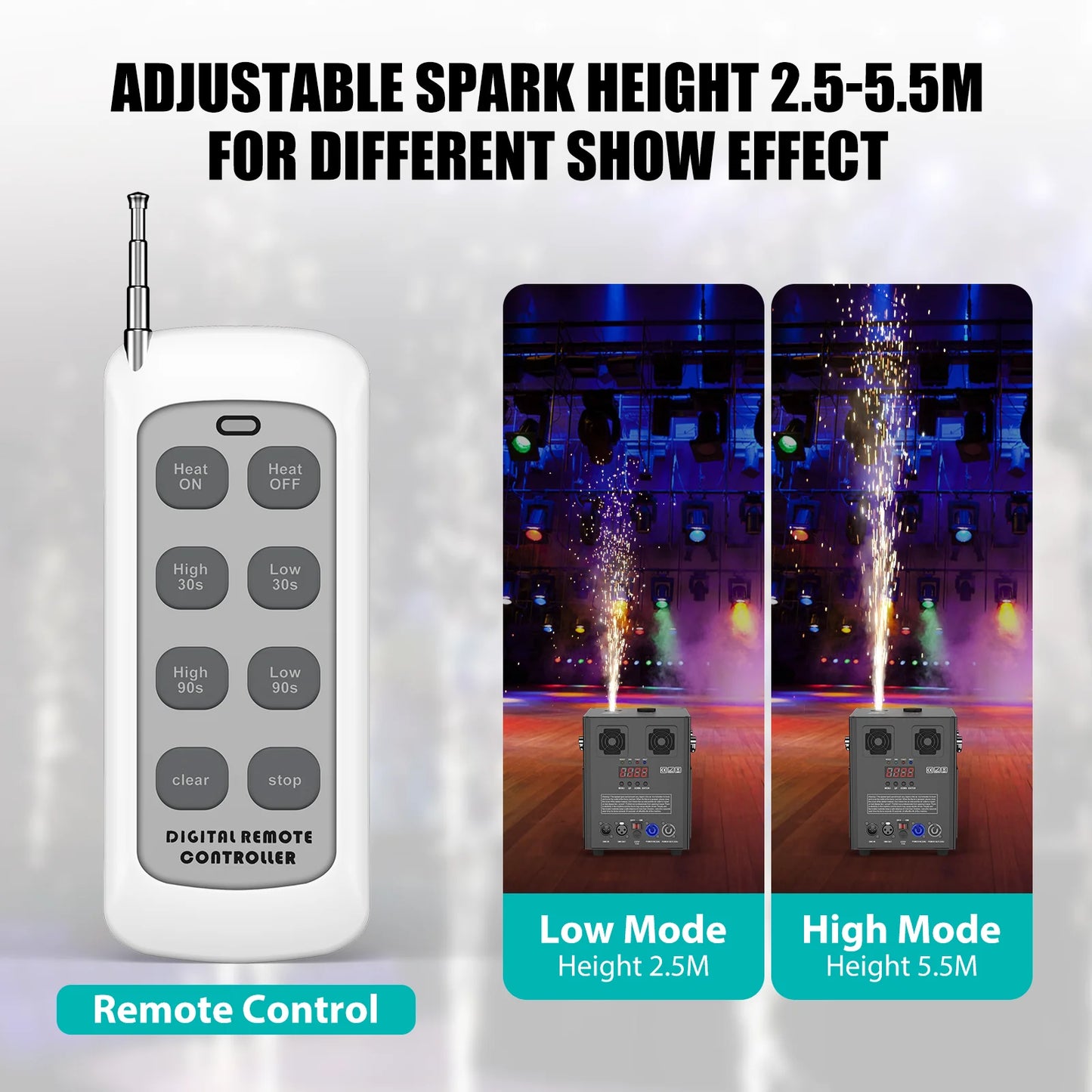 U'King 700W Cold Sparks Machine for Indoor Outdoor Shows