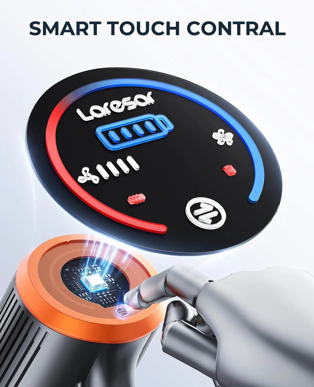 LARESAR Elite 8 Cordless Vacuum Cleaner Handheld, 450W, 55-Min Runtime