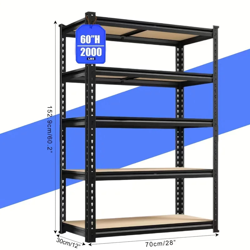 Heavy Duty Garage Shelving Unit 2000 Lb Capacity Steel Racks