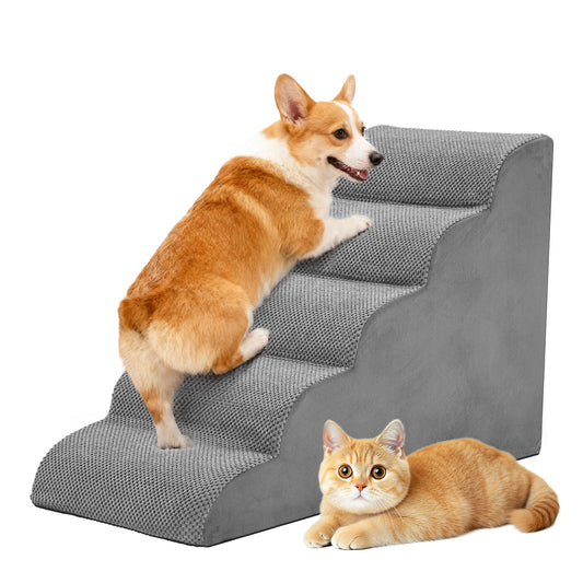 Curved High Density Foam Dog Stairs For Small Dogs Indoor Non Slip