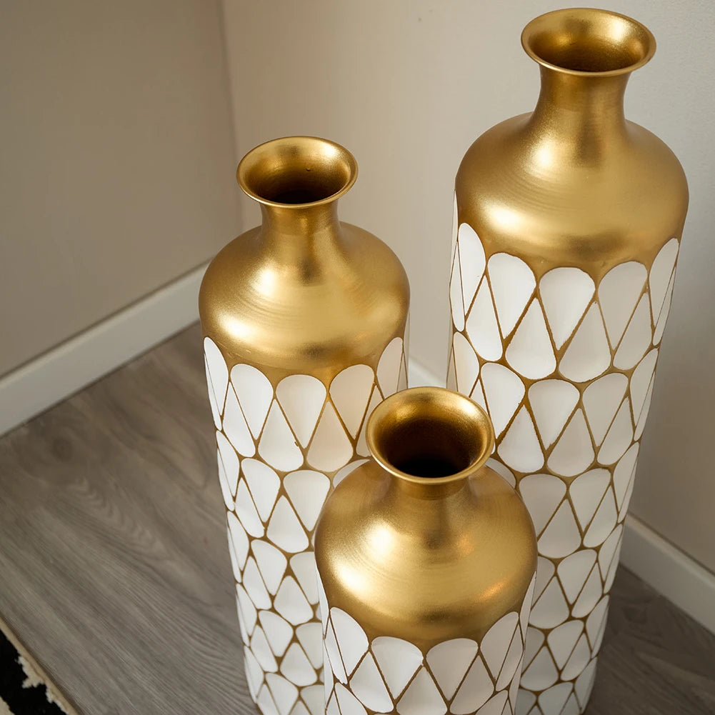 Twister.CK Floor Metal Vase Set Modern Home Decor Collection