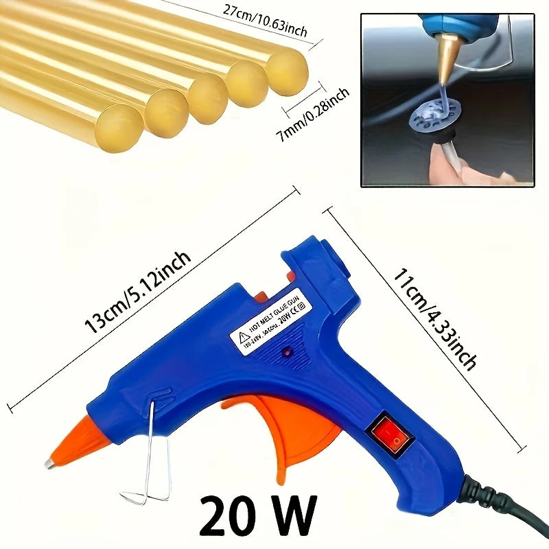 Paintless Dent Removal Kit With T Bar Puller Slide Hammer