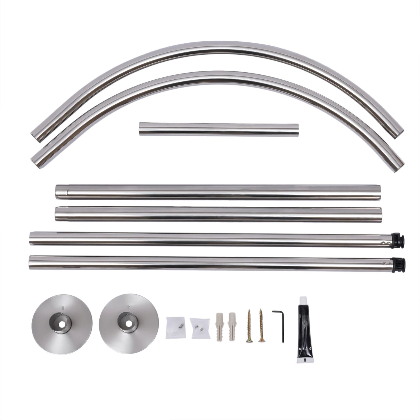 No Drilling L Shape Shower Curtain Rod Curtain Stainless Steel