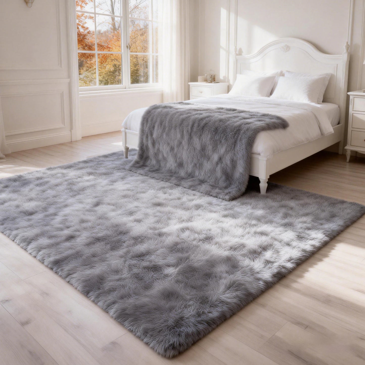 Ultra Soft Shag Area Rug For Living Room And Bedroom