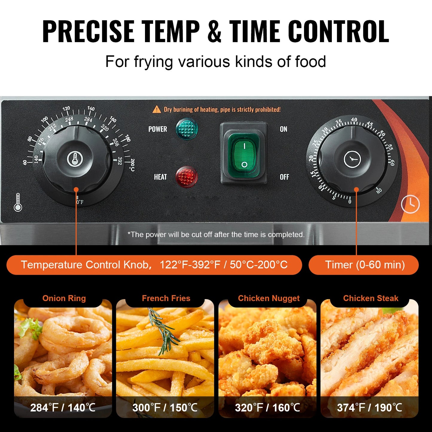 SucceBuy Dual Tank Commercial Countertop Deep Fryer