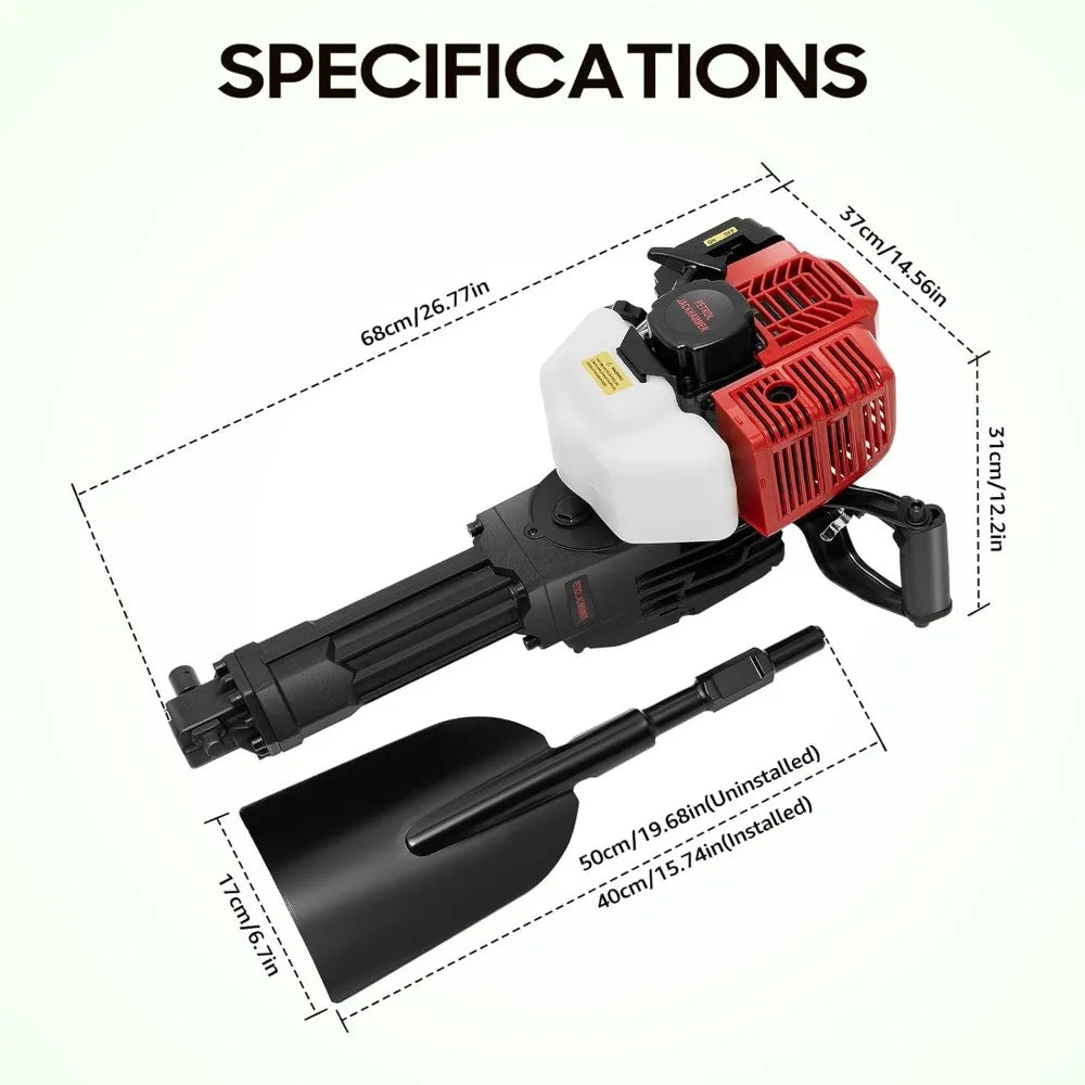 Gas Powered Garden Shovel for Digging and Tree Planting