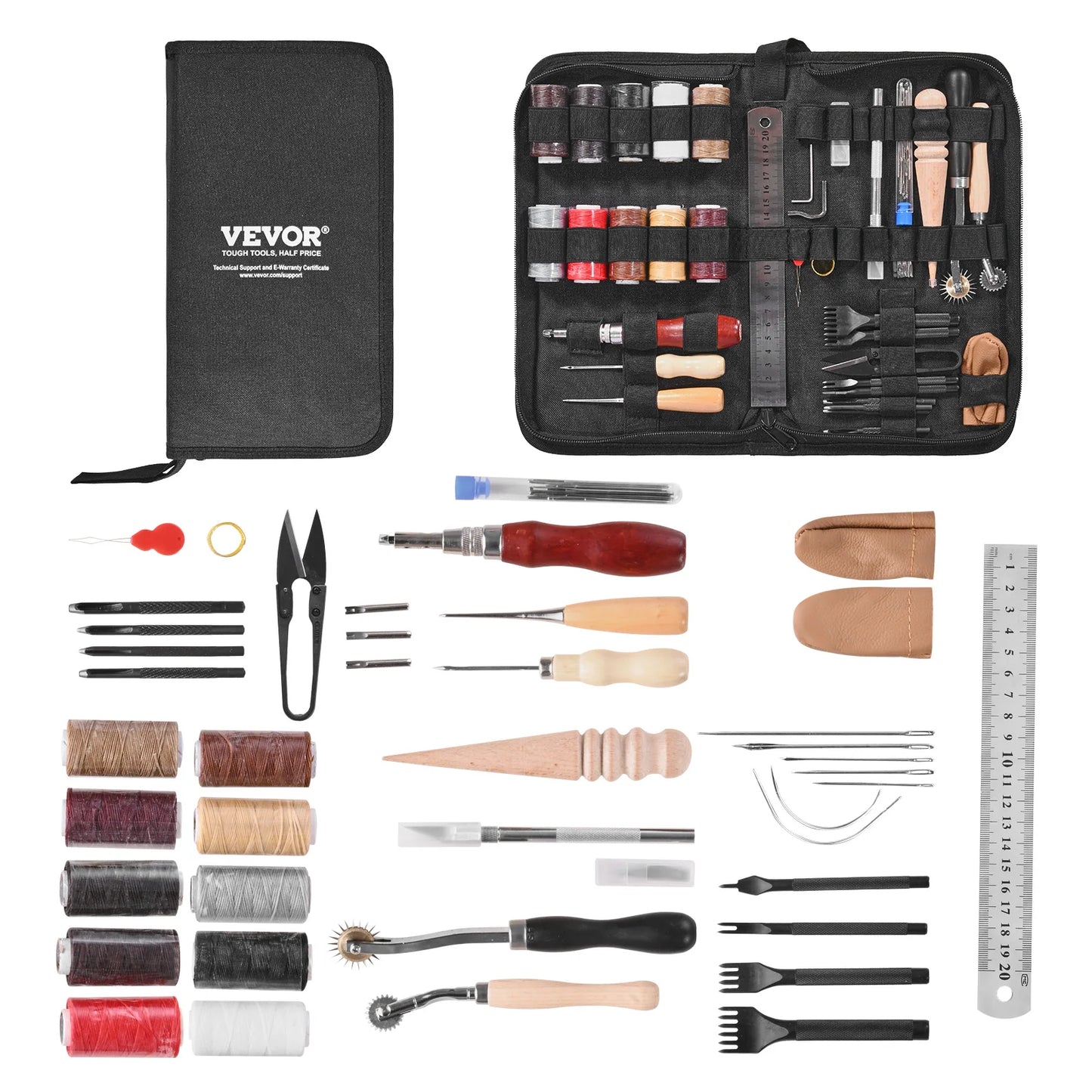 SucceBuy Leather Working Tools Kit 92 Piece Set Pro