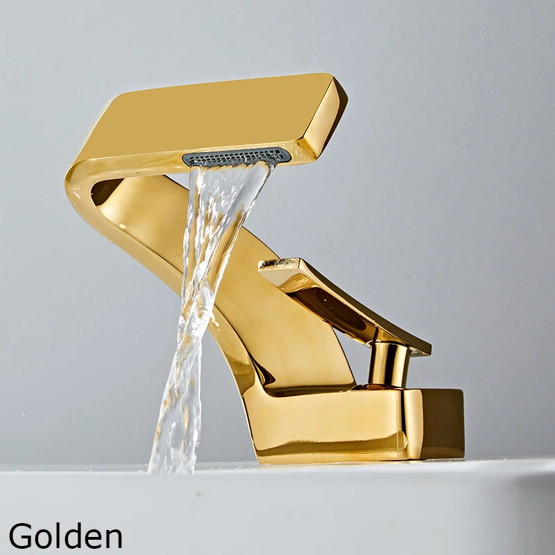 Bakala Deck Mounted Basin Faucet Single Hole Hot Cold Brass