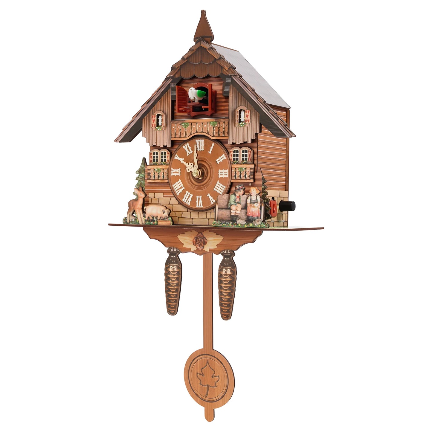 Vintage Cuckoo Wall Clock With Bird Chime Nordic Decor