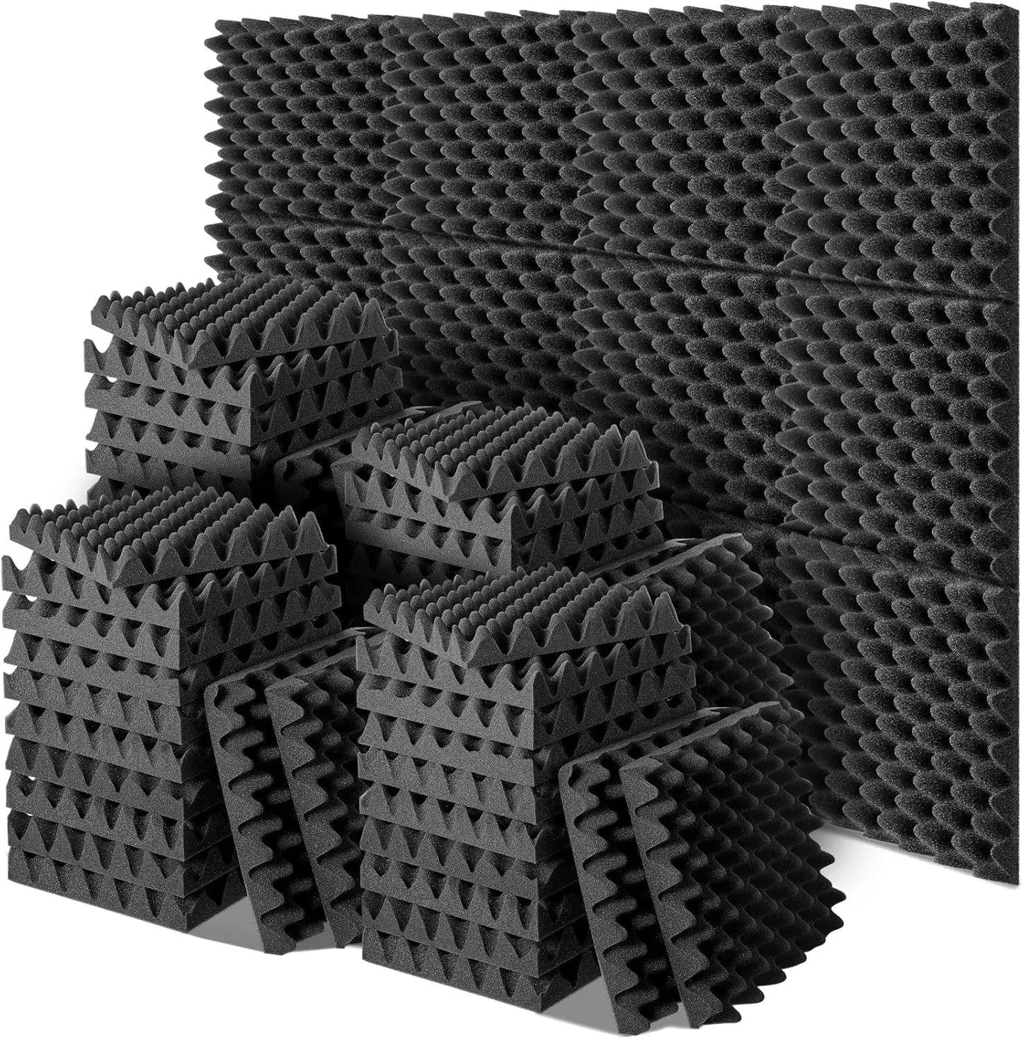Self-Adhesive Eggcrate Acoustic Foam Panels For Home Studio Noise Reduction