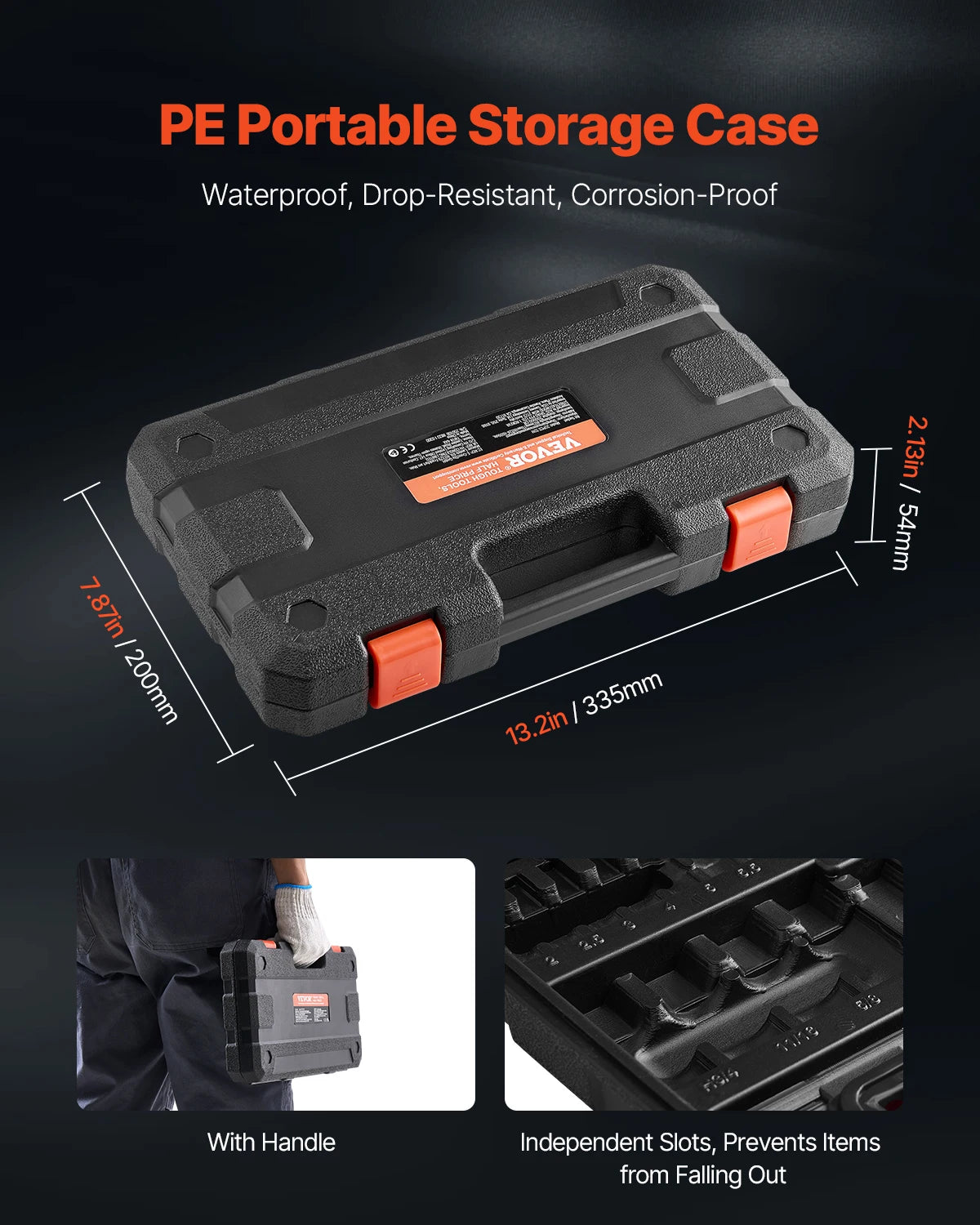 Hex Bit Socket Set S2 Cr-V Alloy Steel Case Metric-Grade