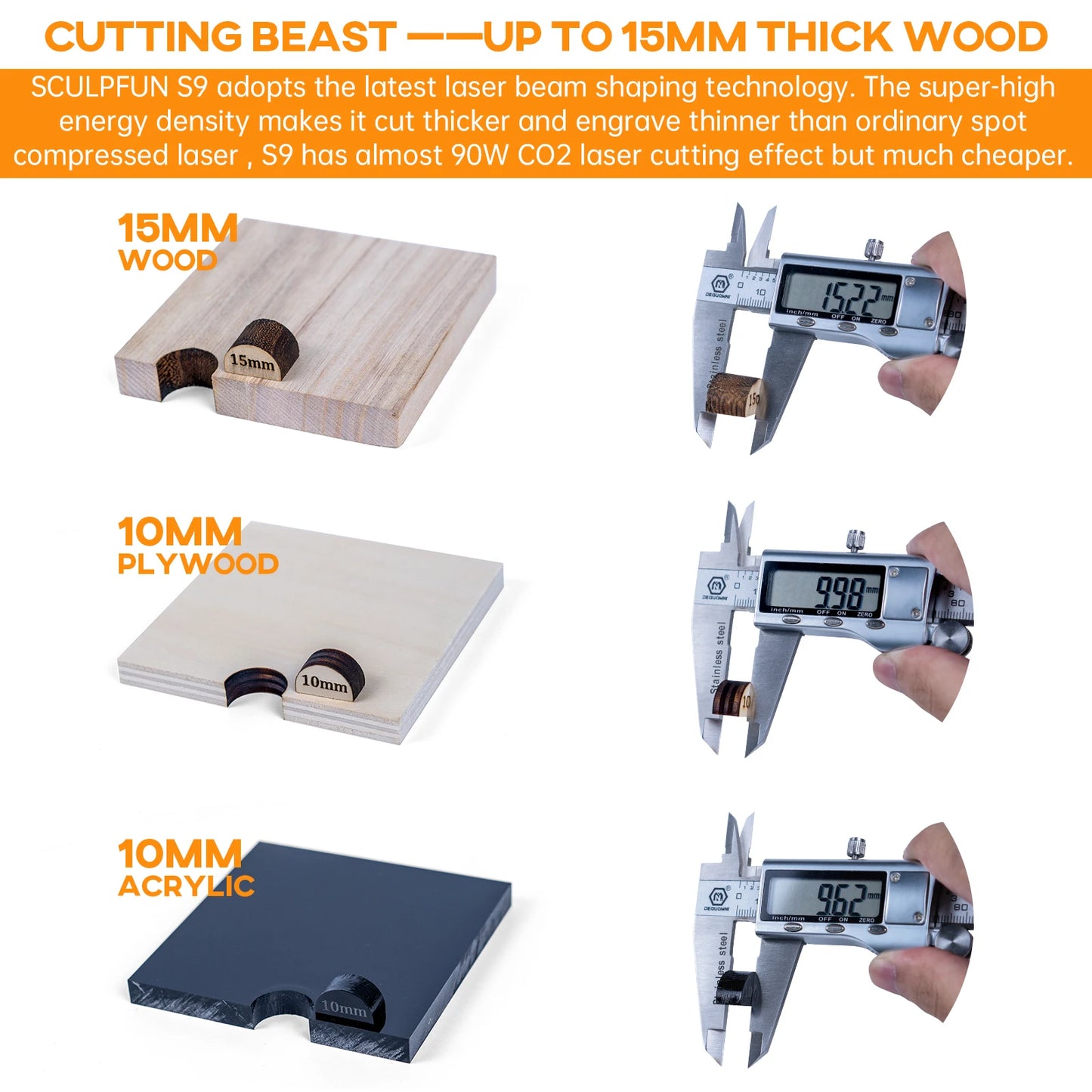 SCULPFUN S9 5W Laser Engraving Machine For Wood And Acrylic