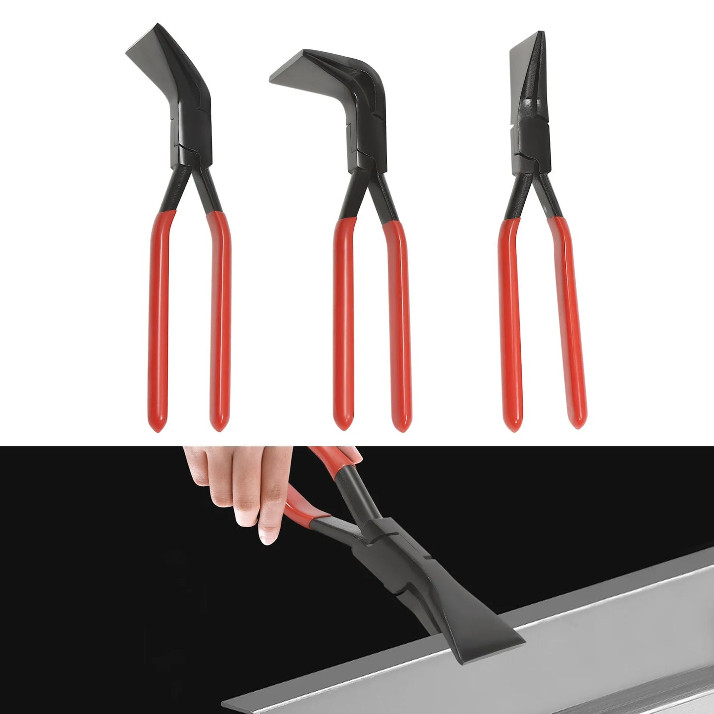 3 Piece Metal Bending Pliers Set Straight 45 90 Degrees For DIY