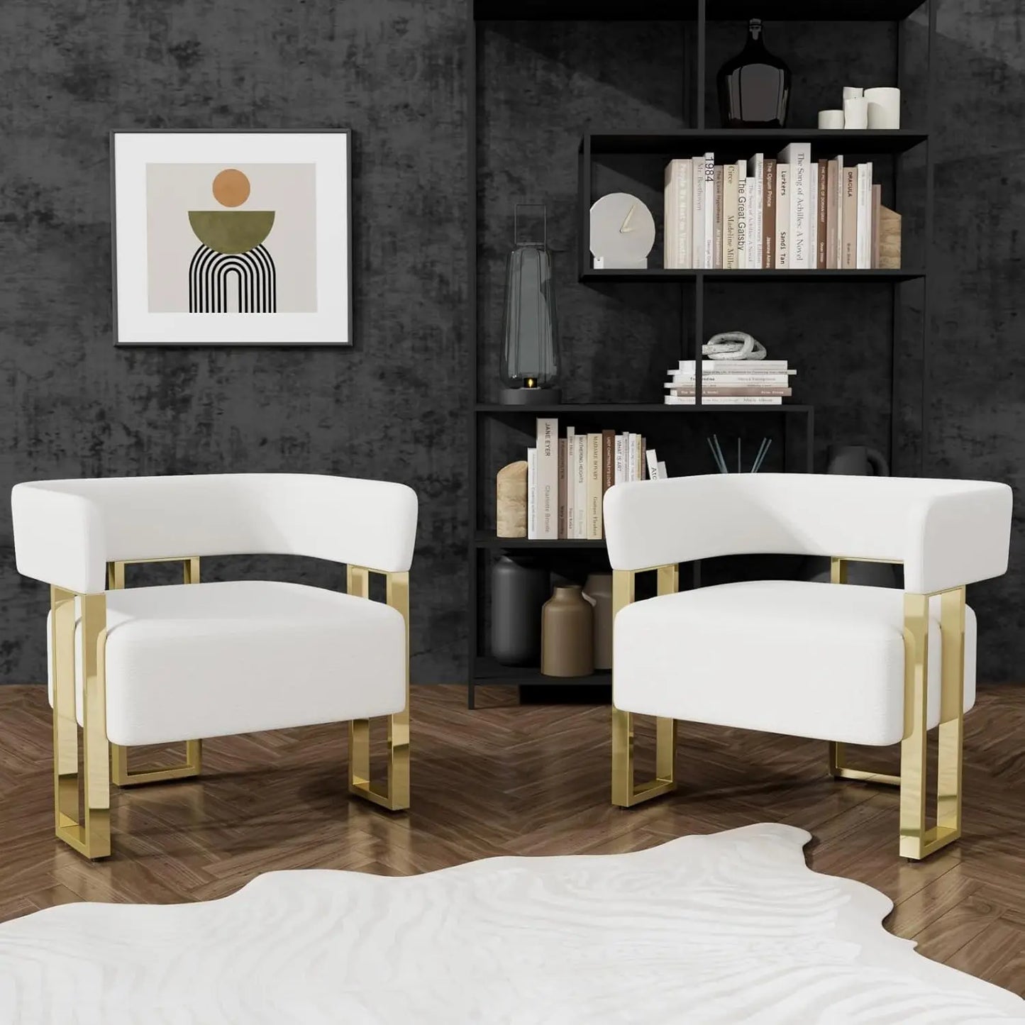 Modern Velvet Barrel Accent Chairs For Living Room And Bedroom