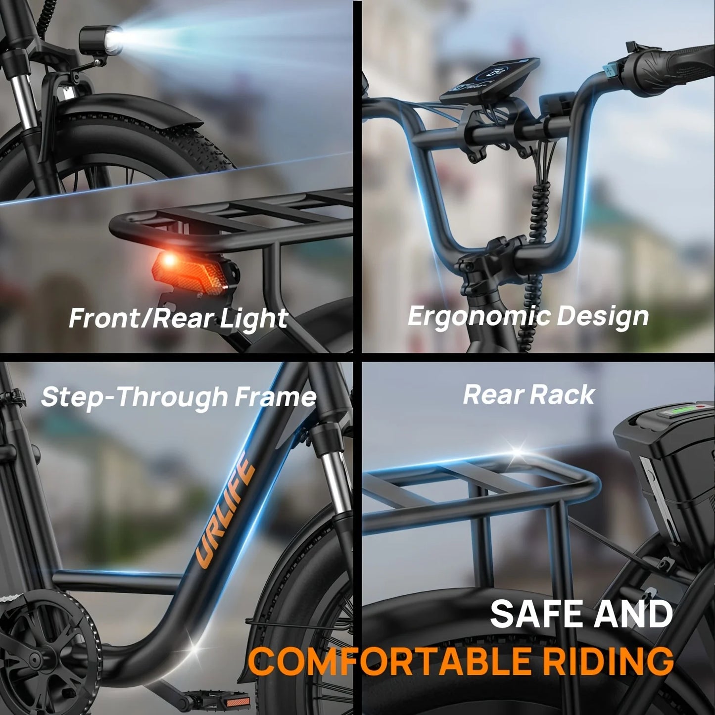 URLIFE 1000W E20 Electric Bike With Removable 48V Battery