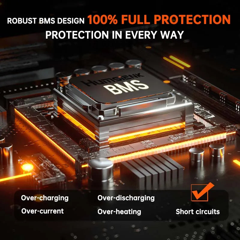 Humsienk 12V 100Ah LiFePO4 Battery Pack With 100A BMS