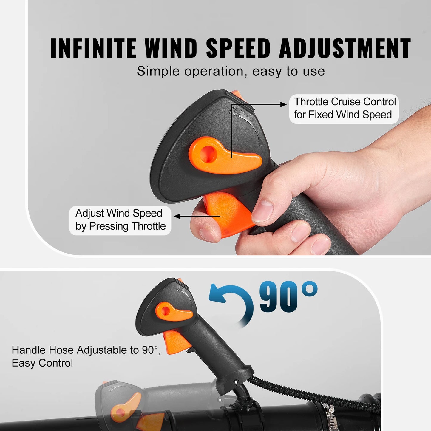 SucceBuy Backpack Gas Leaf Blower 930 CFM 184 MPH For Lawn Care